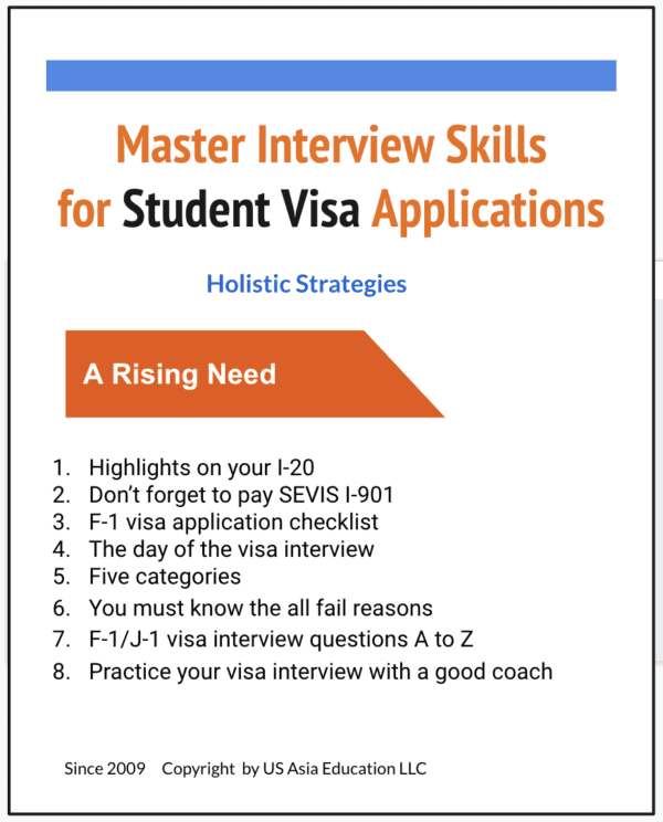 A flyer with instructions for interviewing students.